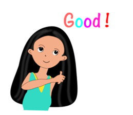 Jan-U happy girl sticker #13400749