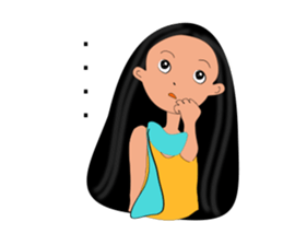 Jan-U happy girl sticker #13400750