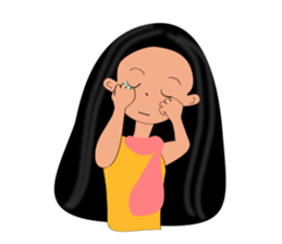 Jan-U happy girl sticker #13400752