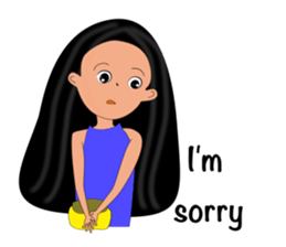 Jan-U happy girl sticker #13400754