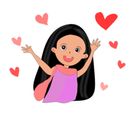 Jan-U happy girl sticker #13400756