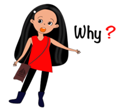 Jan-U happy girl sticker #13400759