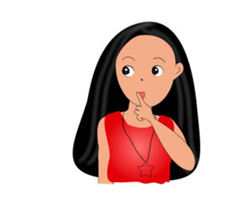 Jan-U happy girl sticker #13400760