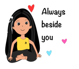 Jan-U happy girl sticker #13400761