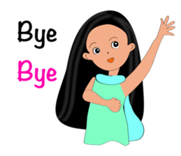 Jan-U happy girl sticker #13400764