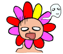 Floral man sticker #13401034