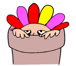 Floral man sticker #13401040