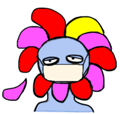 Floral man sticker #13401041