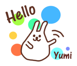 Sticker with the name of Yumi. sticker #13401350