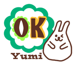 Sticker with the name of Yumi. sticker #13401366