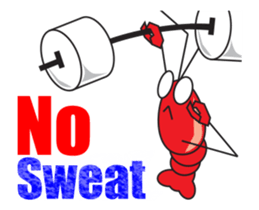 Strong, the aspiring shrimp sticker #13404772