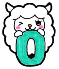 Alphabet and numbers Sticker sticker #13404869