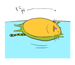 Curvy cat kimaru sticker #13405226