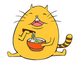 Curvy cat kimaru sticker #13405236