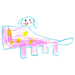 Animal drawing sticker