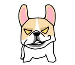 Mirco of the French bulldog. hum hum!! sticker #13406242