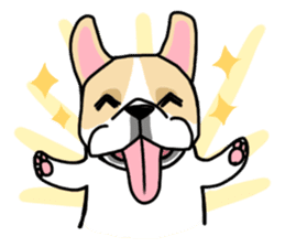 Mirco of the French bulldog. hum hum!! sticker #13406243