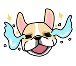 Mirco of the French bulldog. hum hum!! sticker #13406246