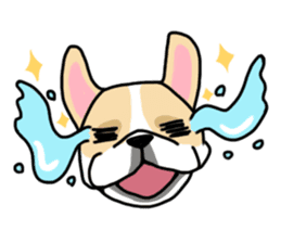 Mirco of the French bulldog. hum hum!! sticker #13406246