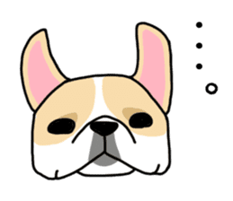 Mirco of the French bulldog. hum hum!! sticker #13406249