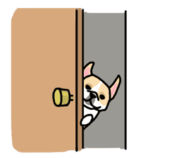 Mirco of the French bulldog. hum hum!! sticker #13406251