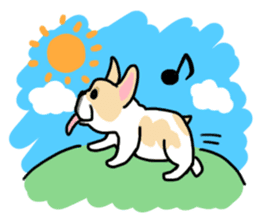 Mirco of the French bulldog. hum hum!! sticker #13406252