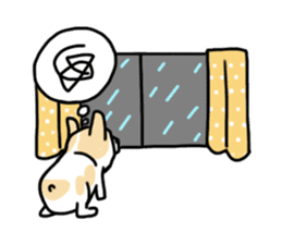 Mirco of the French bulldog. hum hum!! sticker #13406253