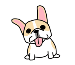 Mirco of the French bulldog. hum hum!! sticker #13406256