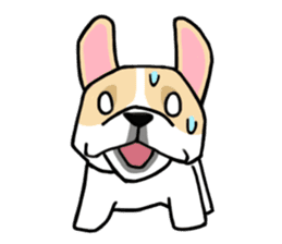 Mirco of the French bulldog. hum hum!! sticker #13406258