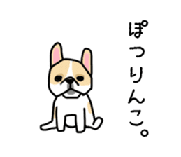 Mirco of the French bulldog. hum hum!! sticker #13406259