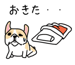 Mirco of the French bulldog. hum hum!! sticker #13406262