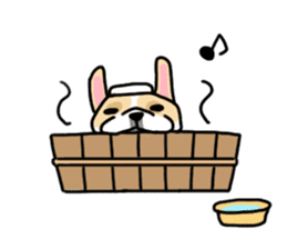 Mirco of the French bulldog. hum hum!! sticker #13406263