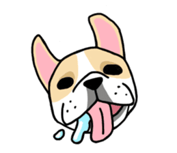 Mirco of the French bulldog. hum hum!! sticker #13406265