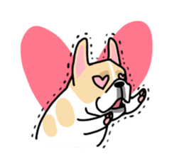 Mirco of the French bulldog. hum hum!! sticker #13406271