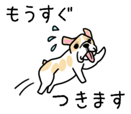 Mirco of the French bulldog. hum hum!! sticker #13406274