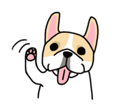 Mirco of the French bulldog. hum hum!! sticker #13406275