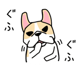 Mirco of the French bulldog. hum hum!! sticker #13406277