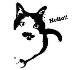 Chobihige Cat "CHOBI" (Real version) sticker #13406382