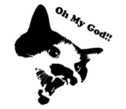 Chobihige Cat "CHOBI" (Real version) sticker #13406389