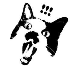 Chobihige Cat "CHOBI" (Real version) sticker #13406393