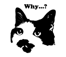 Chobihige Cat "CHOBI" (Real version) sticker #13406397