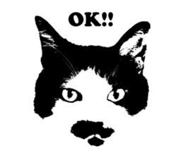 Chobihige Cat "CHOBI" (Real version) sticker #13406401