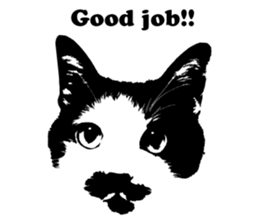 Chobihige Cat "CHOBI" (Real version) sticker #13406404