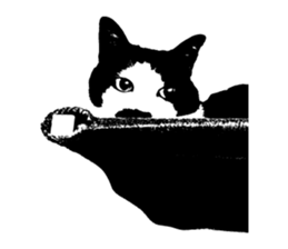 Chobihige Cat "CHOBI" (Real version) sticker #13406413