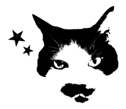 Chobihige Cat "CHOBI" (Real version) sticker #13406416