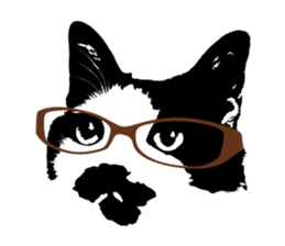 Chobihige Cat "CHOBI" (Real version) sticker #13406418