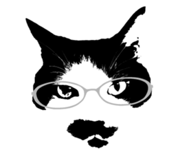 Chobihige Cat "CHOBI" (Real version) sticker #13406420