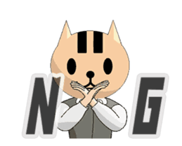 The woman who put on the mask of the cat sticker #13407248