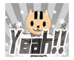 The woman who put on the mask of the cat sticker #13407249