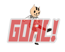 The woman who put on the mask of the cat sticker #13407252